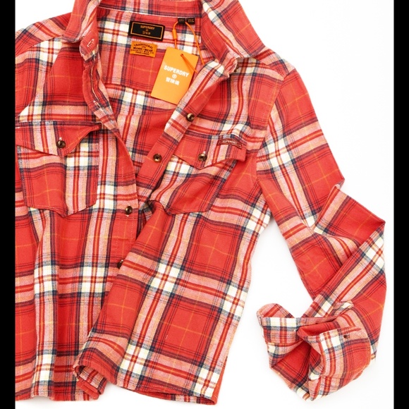 NWT Plaid shirt (SuperDry) - Picture 9 of 11
